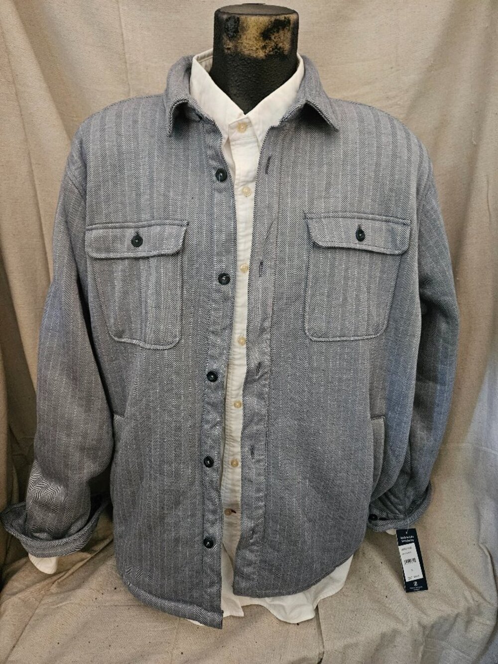 BEST Lined Outdoor Work Shirt Jacket EVER From Land's End Size XL NEW with tag
